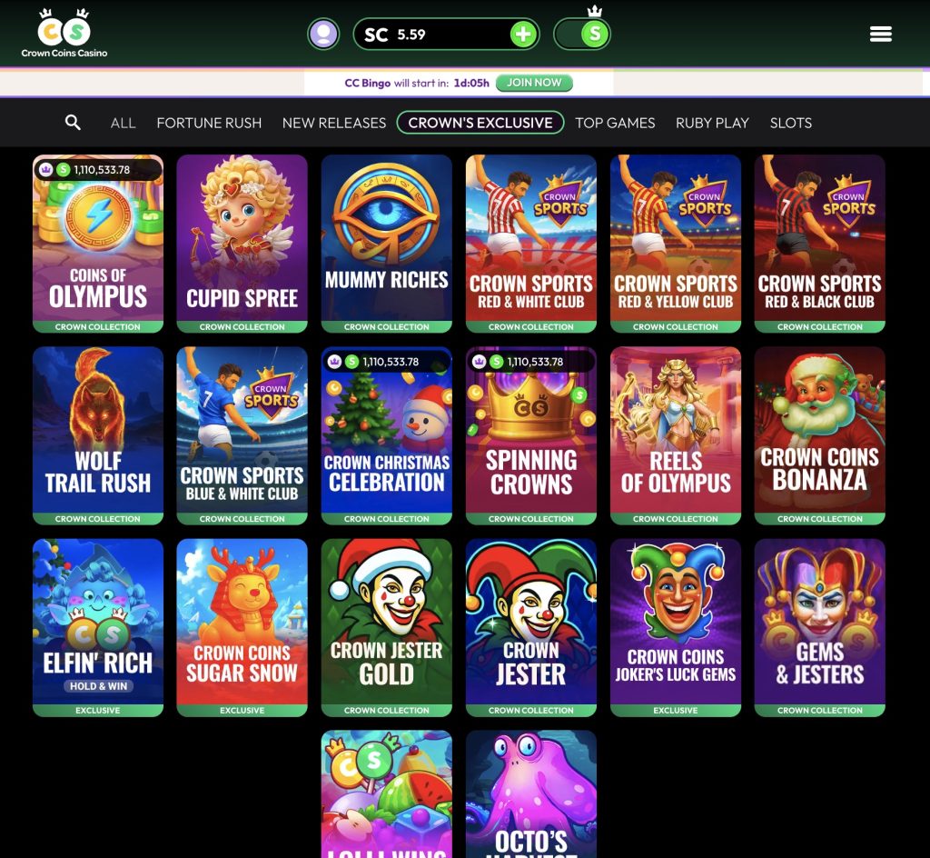 Crown's Exclusive Slots at Crown Coins